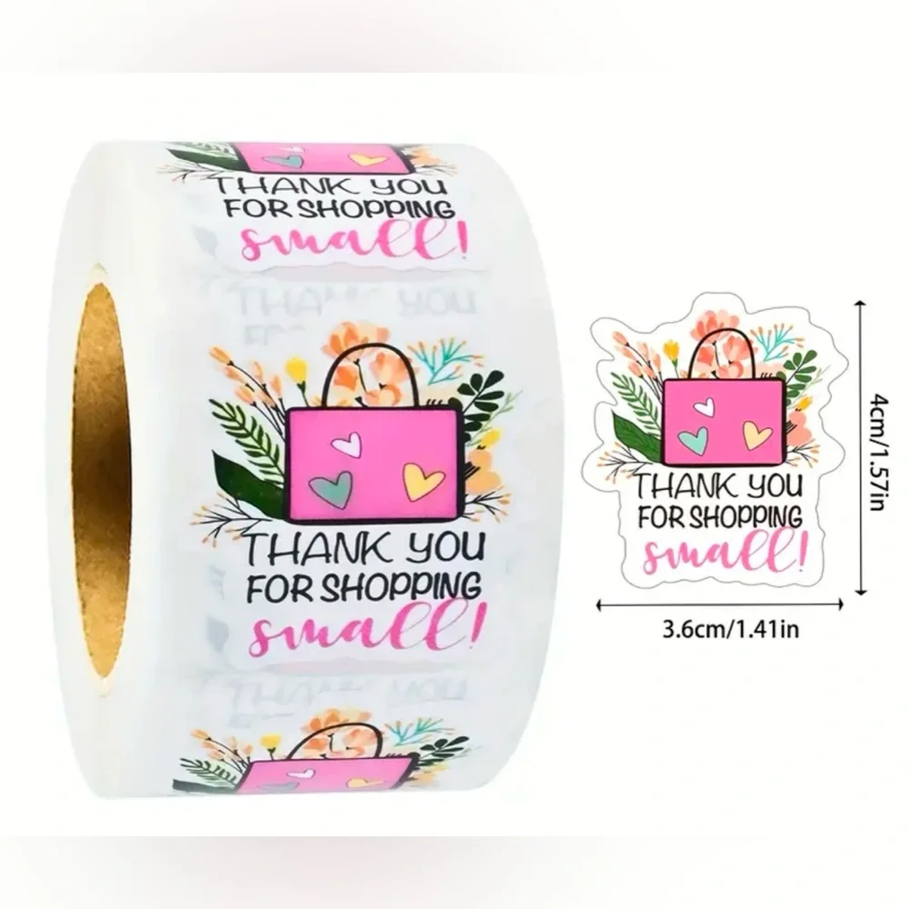 500pcs Thank You Stickers - 1.41